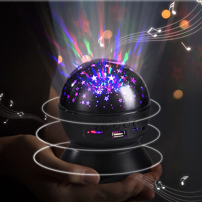 3D Projector Bluetooth LED Night colorful Light Planetarium Children Bedroom Star Moon Light Kids with Charger - Image 2