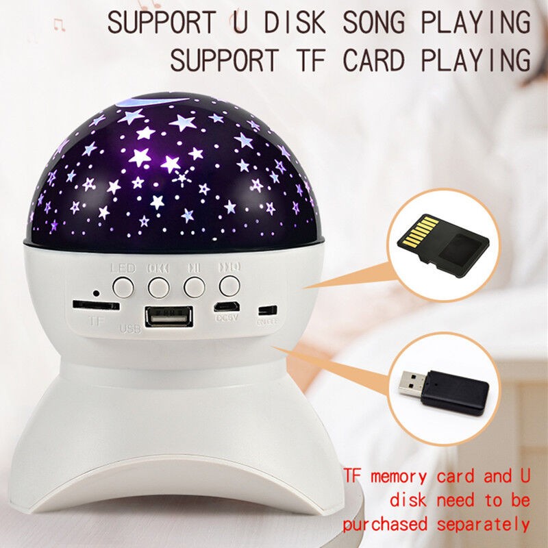 3D Projector Bluetooth LED Night colorful Light Planetarium Children Bedroom Star Moon Light Kids with Charger - Image 6