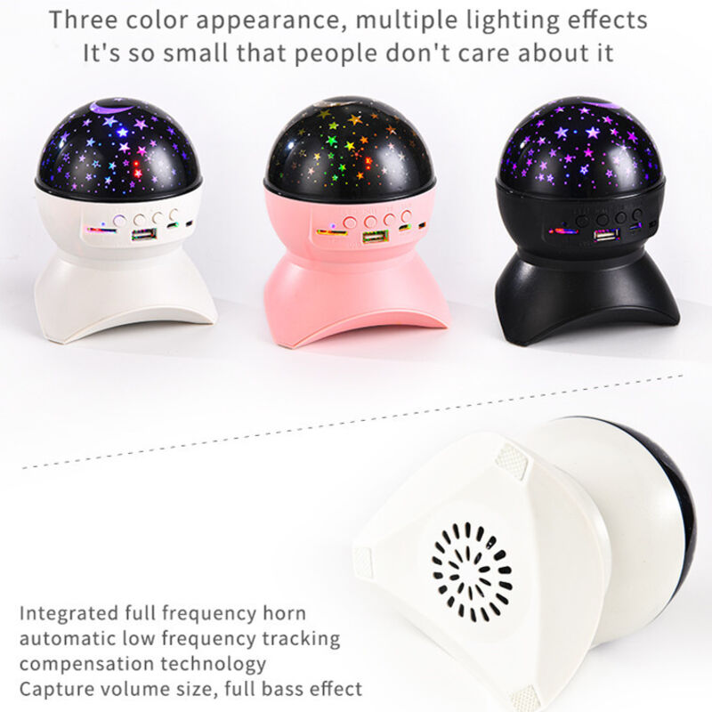 3D Projector Bluetooth LED Night colorful Light Planetarium Children Bedroom Star Moon Light Kids with Charger - Image 5