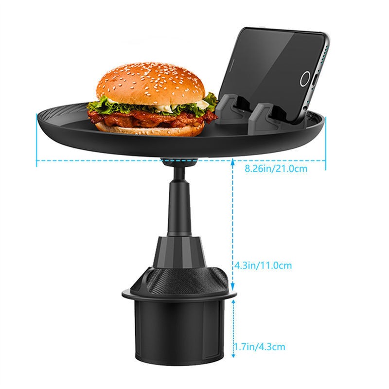 Adjustbale car cup holder dining tray small dining table - Image 3