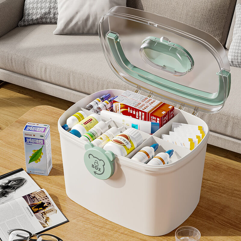 Household 3 Layers Large Medical Box Portable Multipurpose Plastic Storage Box for Medicine Cosmetic Toys Crafts Organizer Bin