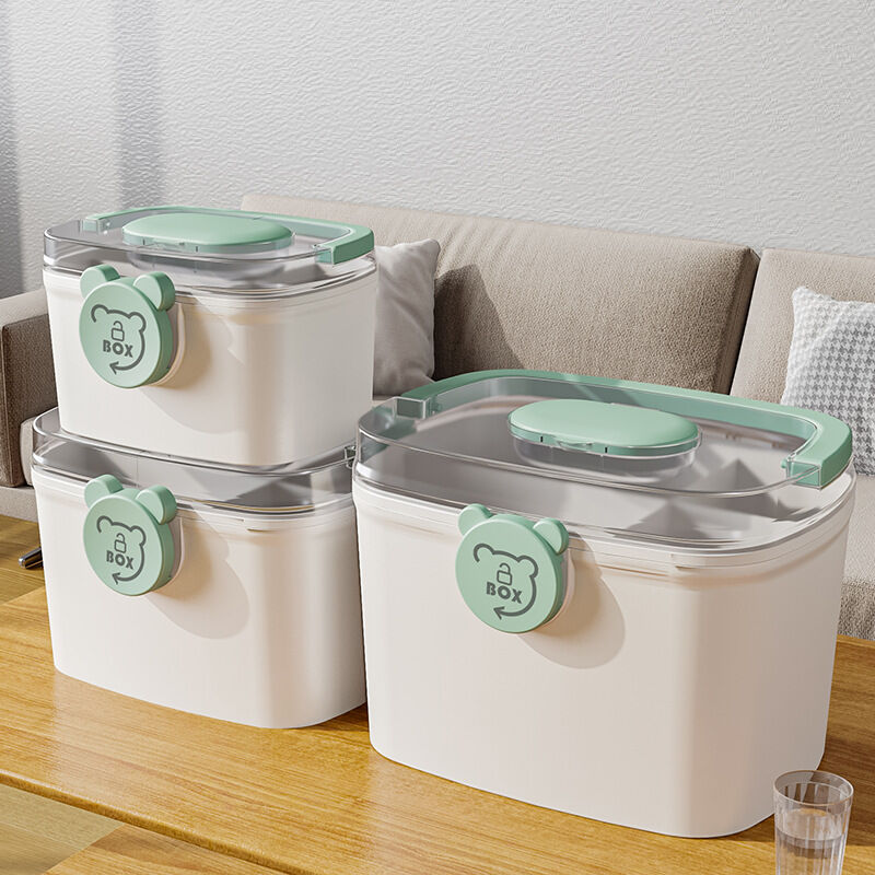 Household 3 Layers Large Medical Box Portable Multipurpose Plastic Storage Box for Medicine Cosmetic Toys Crafts Organizer Bin - Image 5