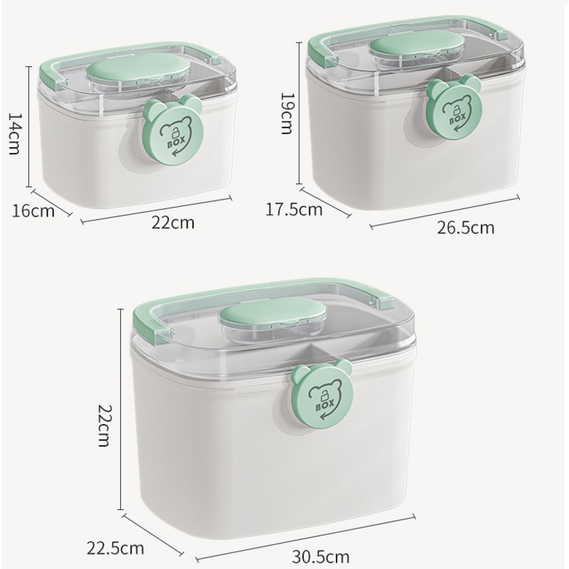 Household 3 Layers Large Medical Box Portable Multipurpose Plastic Storage Box for Medicine Cosmetic Toys Crafts Organizer Bin - Image 2