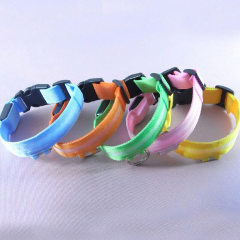 LED Dog Collar USB Rechargeable Luminous Glow in Dark Safety Pet Collar Breathable Nylon Reflective Pet Collars for dog and cat - Image 5
