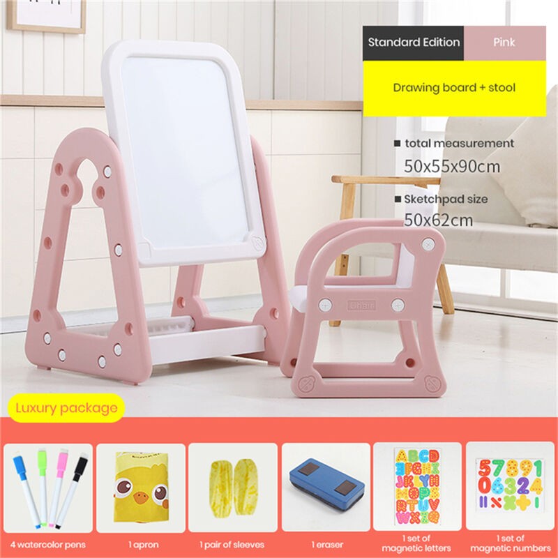Children Adjustable Multi-Functional DIY Cardboard Painting Whiteboard - Image 3