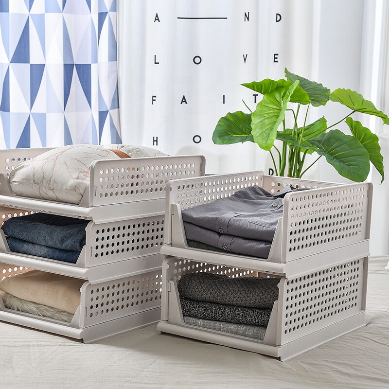 Hot Selling Stackable Drawer Type Foldable Plastic Clothes Storage Box Organizer For Clothes - Image 5
