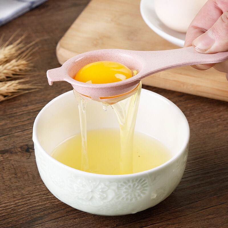 Wheat Straw Yolk Egg Separation Filter Kitchen Gadgets Egg Separator with Hook Design - Image 7