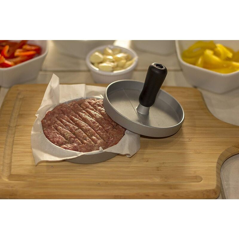 Hamburger Press Patty Maker, Food Grade Aluminum Burger Press with Wooden Handle, Non-Stick, Easy to Clean - Image 6