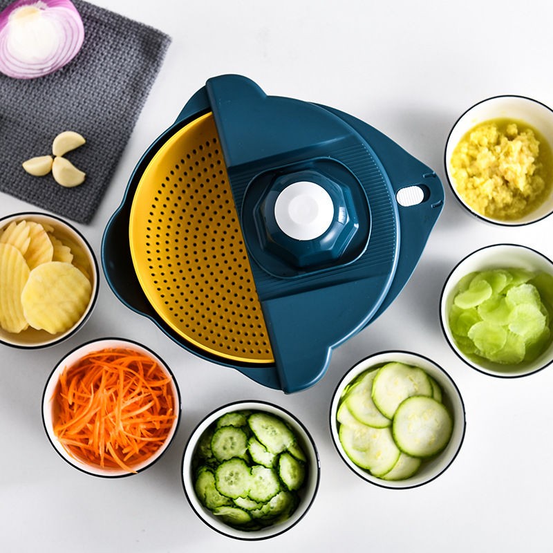 Vegetable grater Vegetable Slicer Drain basket Vegetable Cutter Multifunctional Slice - Image 3