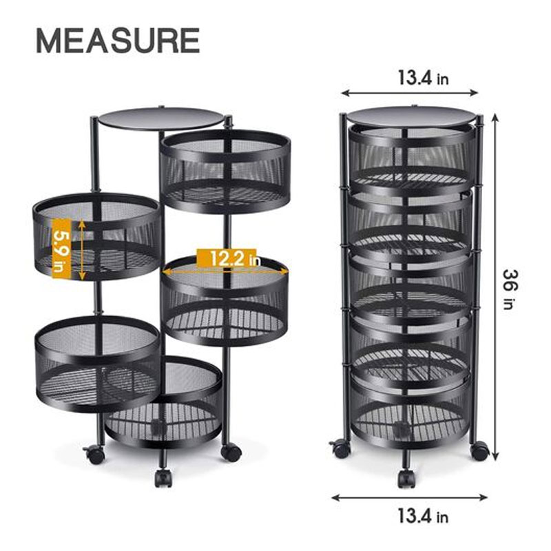 Stainless Steel Multi-layer Storage Holders Kitchen Accessories Kitchen Vegetable Rack Storage - Image 3