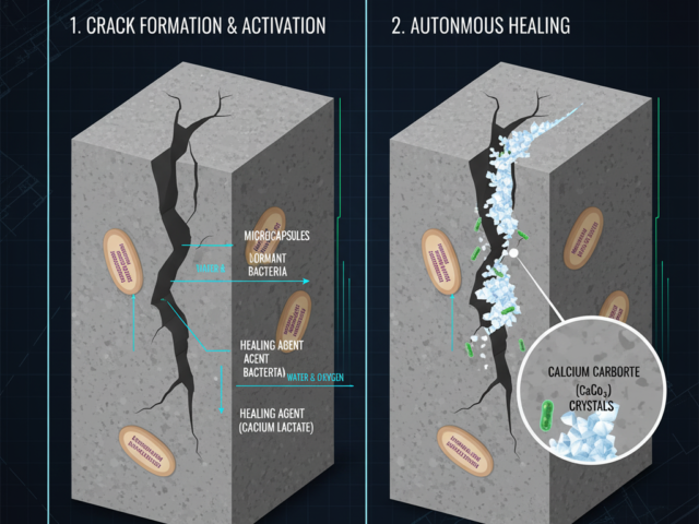 Self-Healing Concrete: Building Infrastructure That Repairs Itself